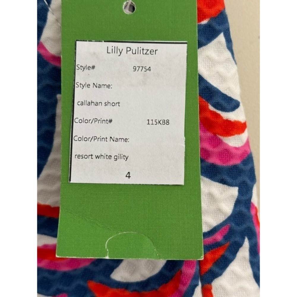 NWT Lilly Pulitzer Callahan Shorts Resort White Gillty Scallop Size 4 - Picture 5 of 8